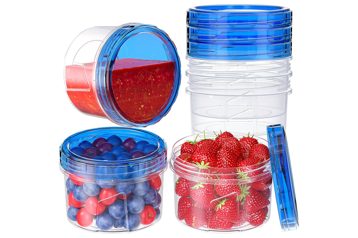 6PCS 500ml Food Storage Containers Microwave and Freezer Safe Reusable Meal Prep Boxes