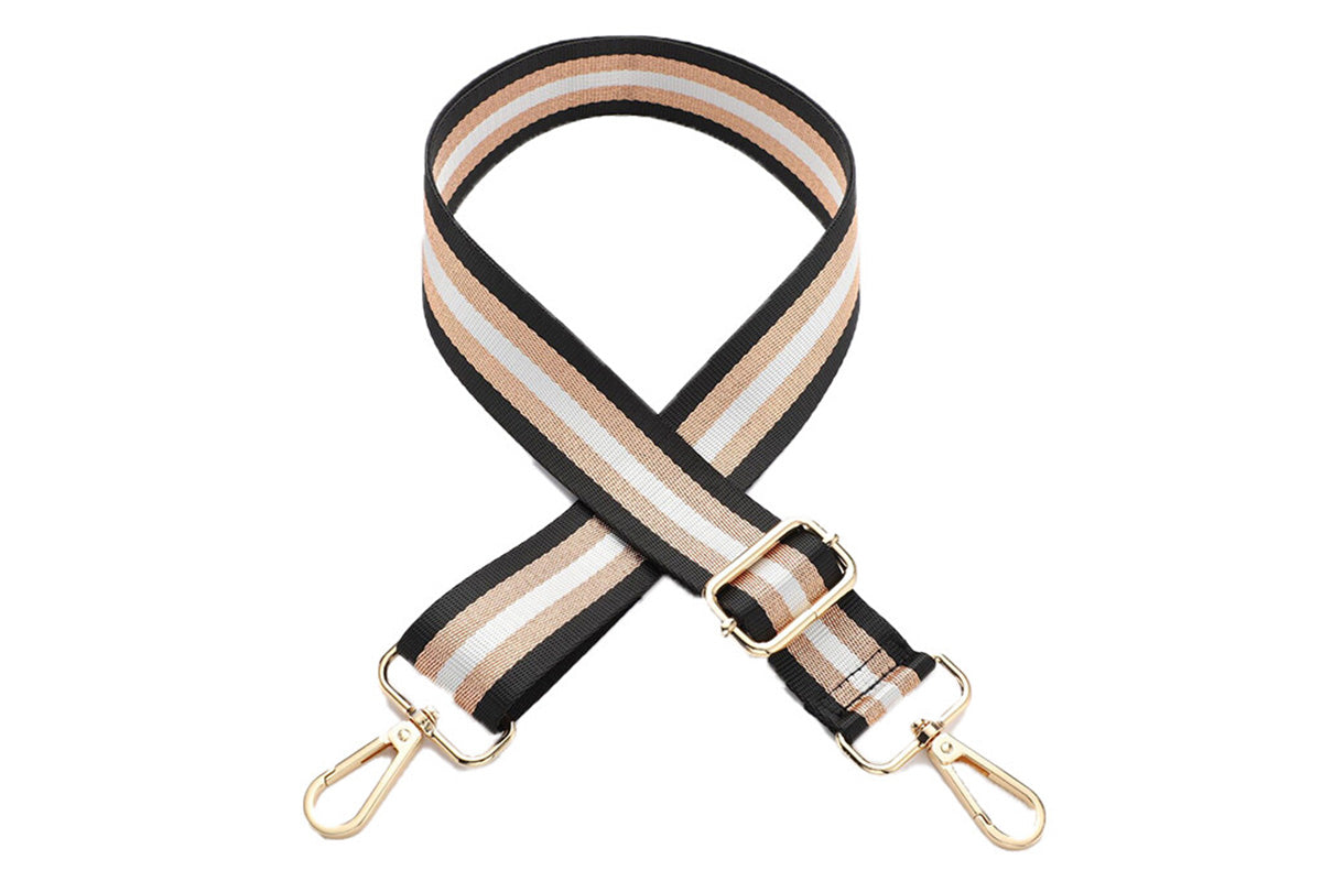 Adjustable Canvas Bag Strap with Metal Buckle for Crossbody Bag