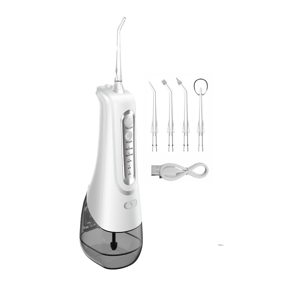 Cordless Electric Oral Teeth Cleaning Water Flosser with 6 Jet Tips