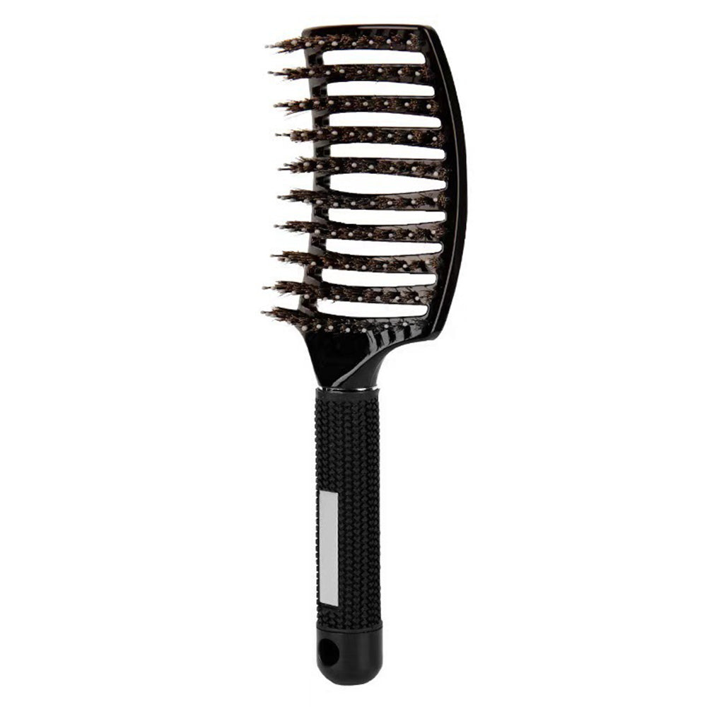 Detangle Nylon Boar Bristle Brush Head Scalp Massage Comb For Fine Hair