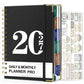 2027 A5 Hardcover Weekly Planner Calendar Notebook January to December