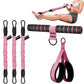 Pedal Resistance Band with Handle Adjustable Puller Exercise Bands for Home Gym Office