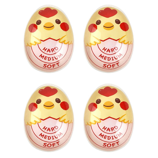 4Pcs Resin Boiled Egg Color Changing Temperature Timer