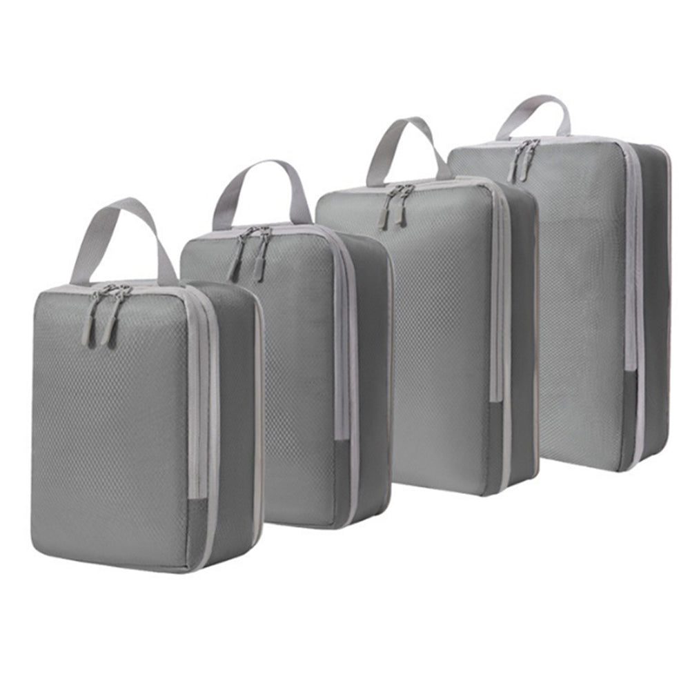 4Pcs Travel Storage Compression Luggage Bags Packing Cube Organizer