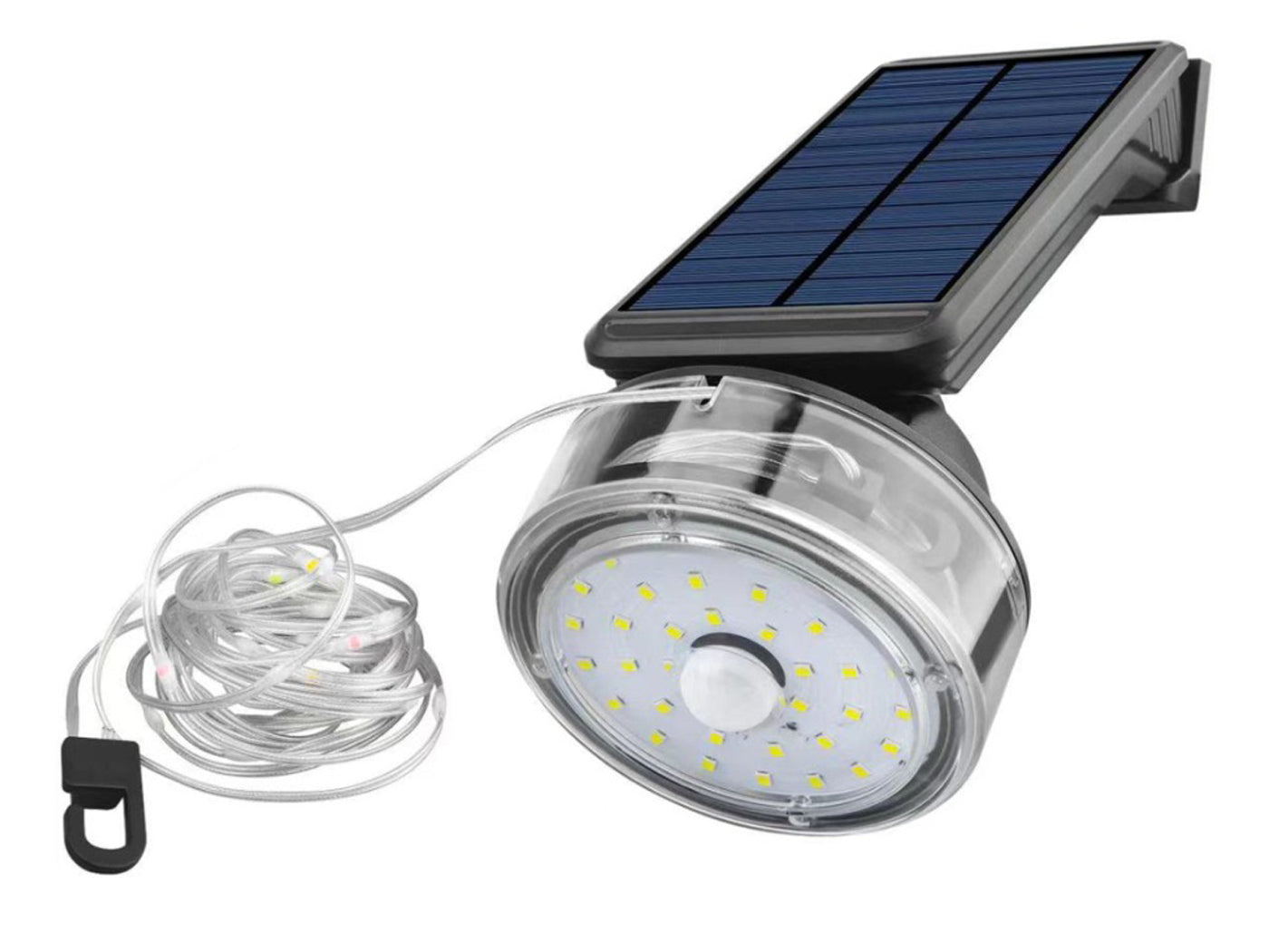 Motion Sensing Solar Wall Light with String Light
