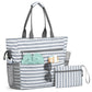 Beach Bag Large Foldable Sandproof Totes Bag With Zipper Beach Shoulder Bag