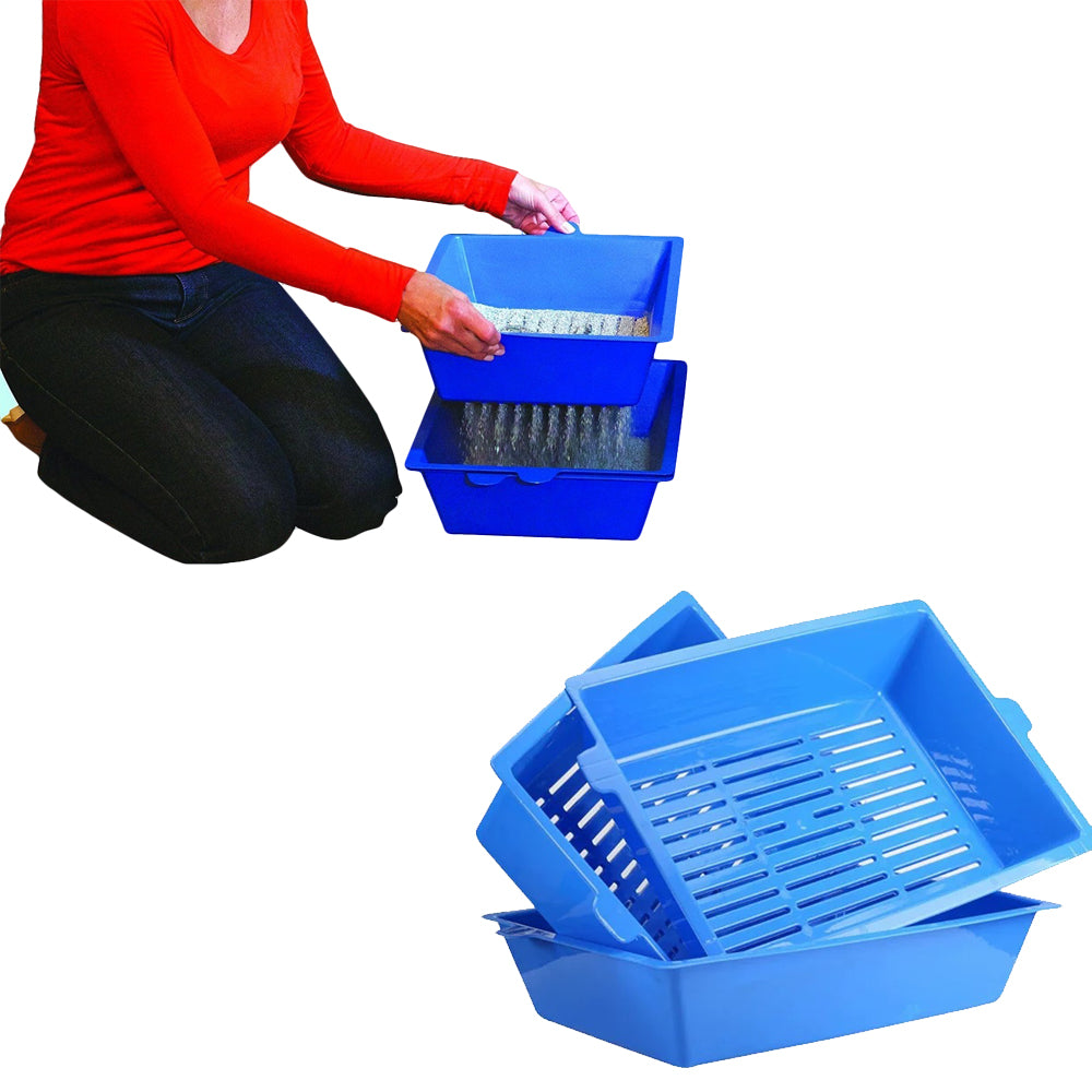 Cat Litter Box Open Toilet Self Cleaning Cat Kitten Sifting Tray