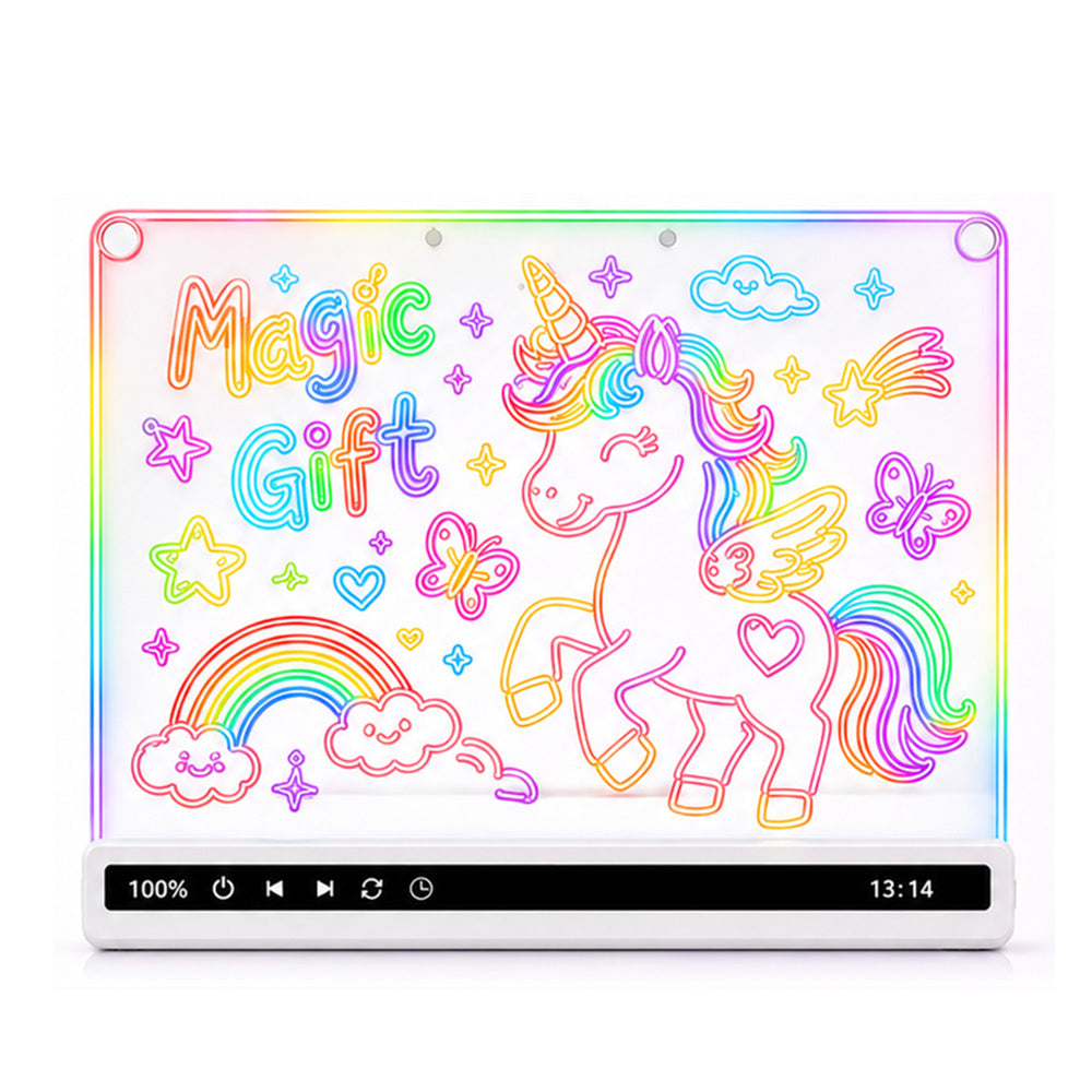 Rechargeable LED Drawing Board with 8 Colors 10 Modes for Boys Girls