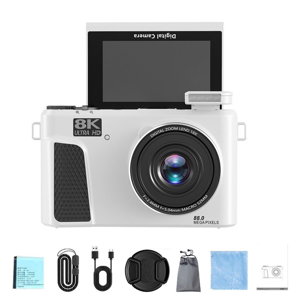 Digital Camera with Flip Screen WIFI Remote Control Vlogging Camera