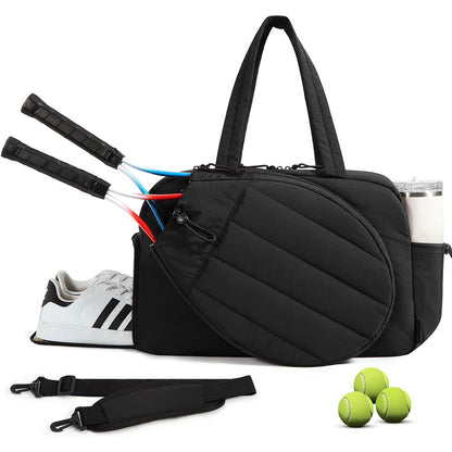 Womens Tennis Gym Bag Sports Tote Fits Two Rackets with Shoe Compartment