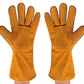 Double Layer Leather Welding Gloves Heat Resistant Fireproof Safety Gloves