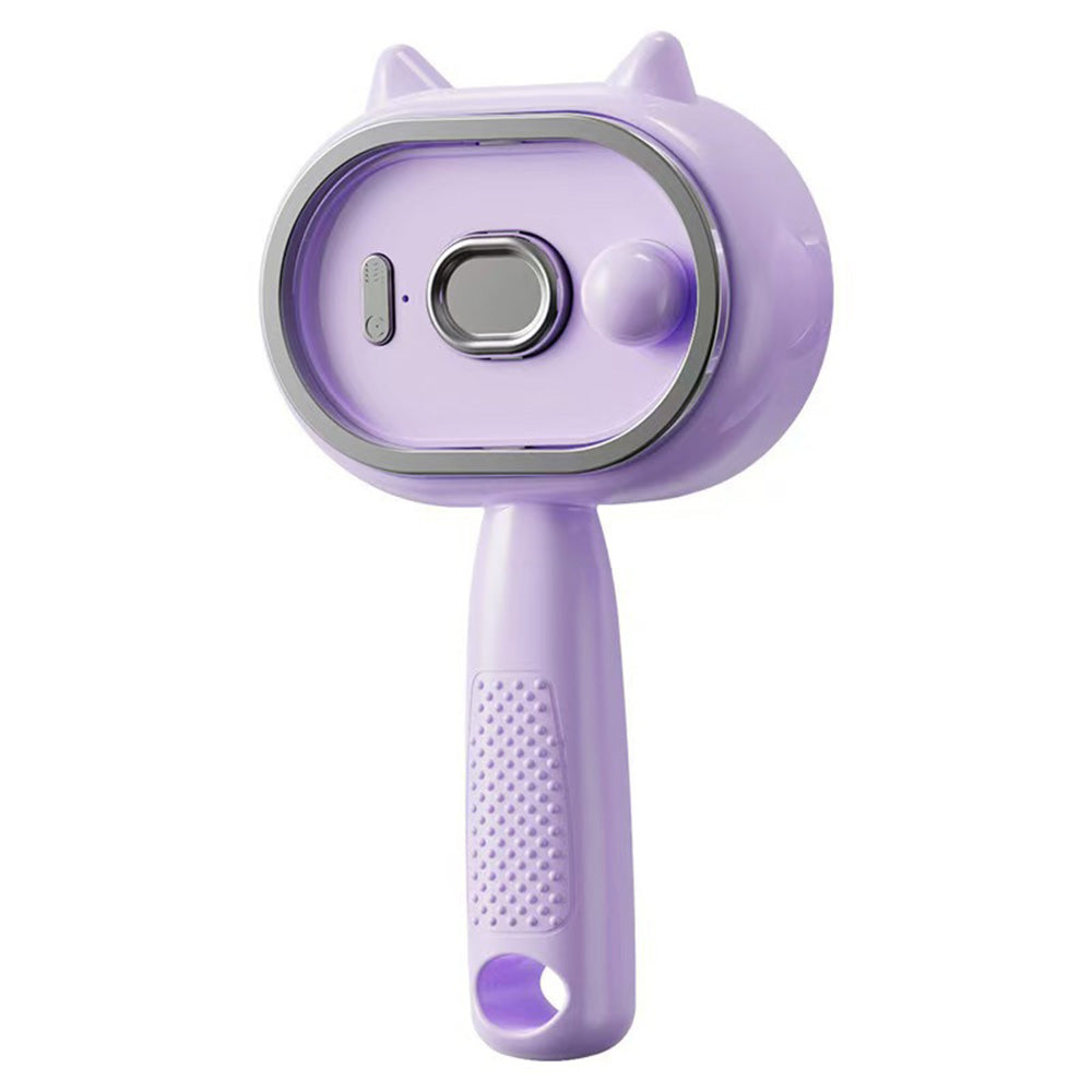 Electric Spray Hair Brush with Cat Ear Design and One Click Cleaning