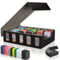 5 Row Trading Card Storage Box with Display Slot Removable Attachment Cover