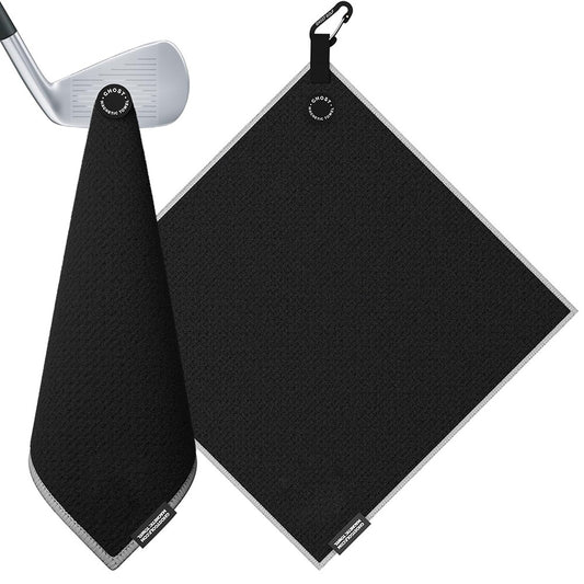Absorbent Microfiber Golf Towel for Golf Carts or Clubs Waffle Weave Pattern