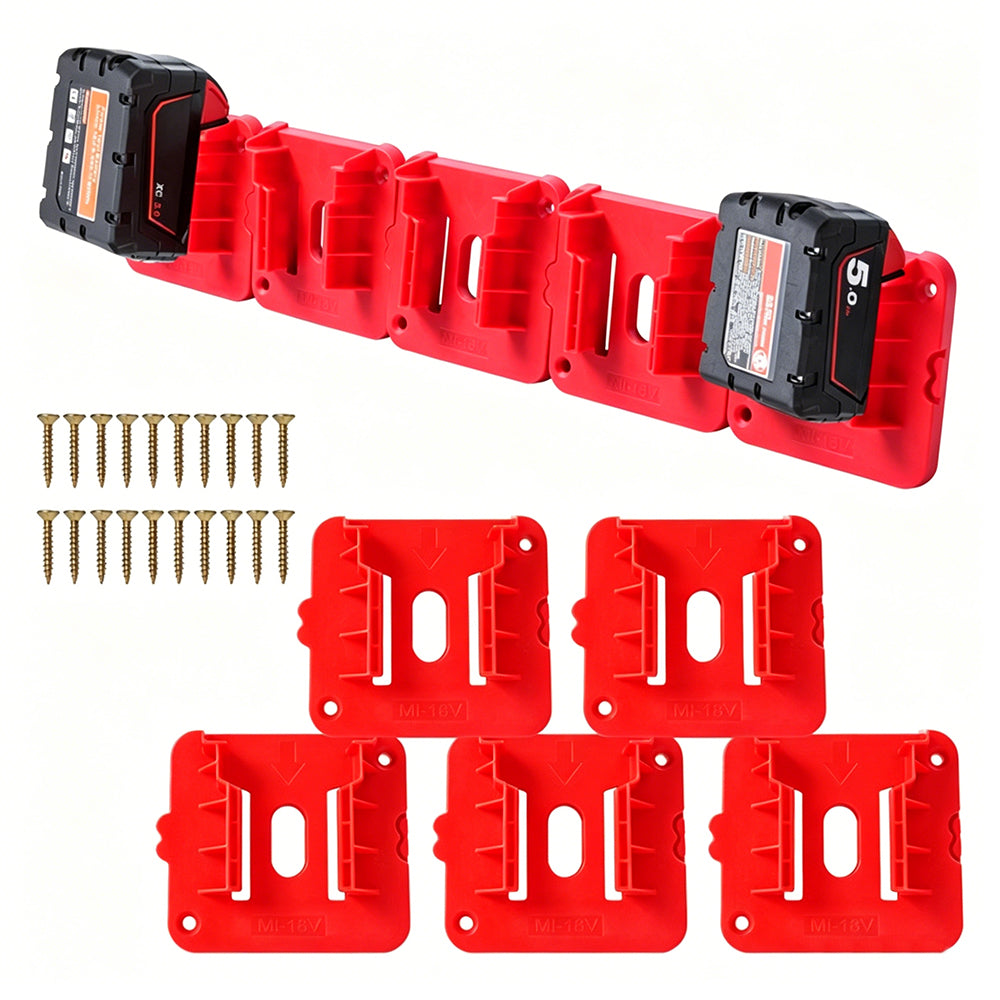5Pcs M18 Battery Holder Tool Holder for Milwaukee Power 18V Drill Rack