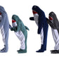 Flannel Cartoon Shark Wearable Hoodie Sleeping Blanket
