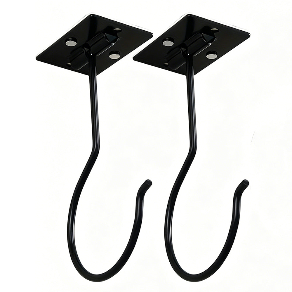 2Pcs Self Adhesive Foldable Banana Hook for Under Cabinet Metal Holder for Kitchen