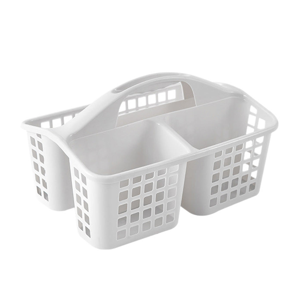 4 PCS Shower Caddy with Handle 3 Compartments Plastic Organizer Basket for Bathroom Kitchen