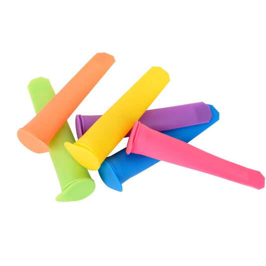 6-Pack Silicone Popsicle Molds with Lids