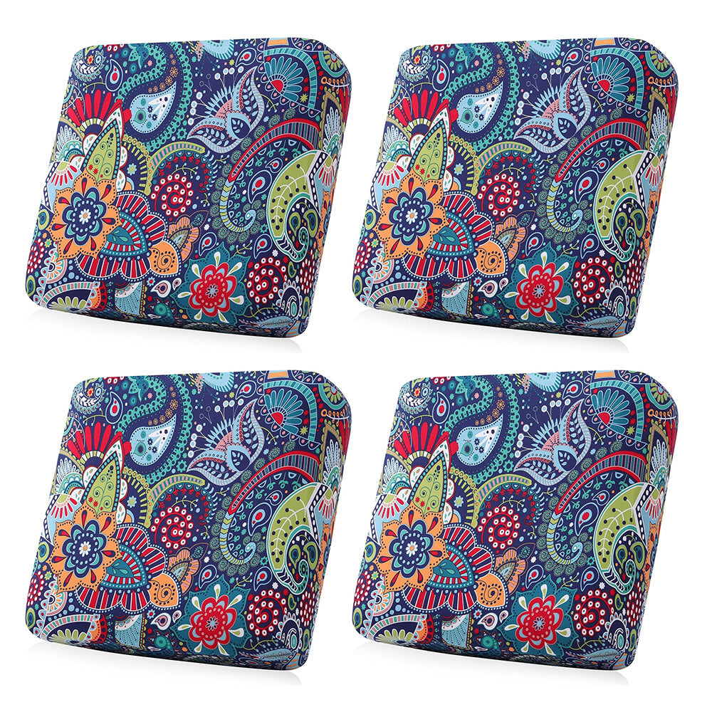 4Pcs Patio Cushion Covers Stretchable Outdoor Seat Cushion Covers for Furniture
