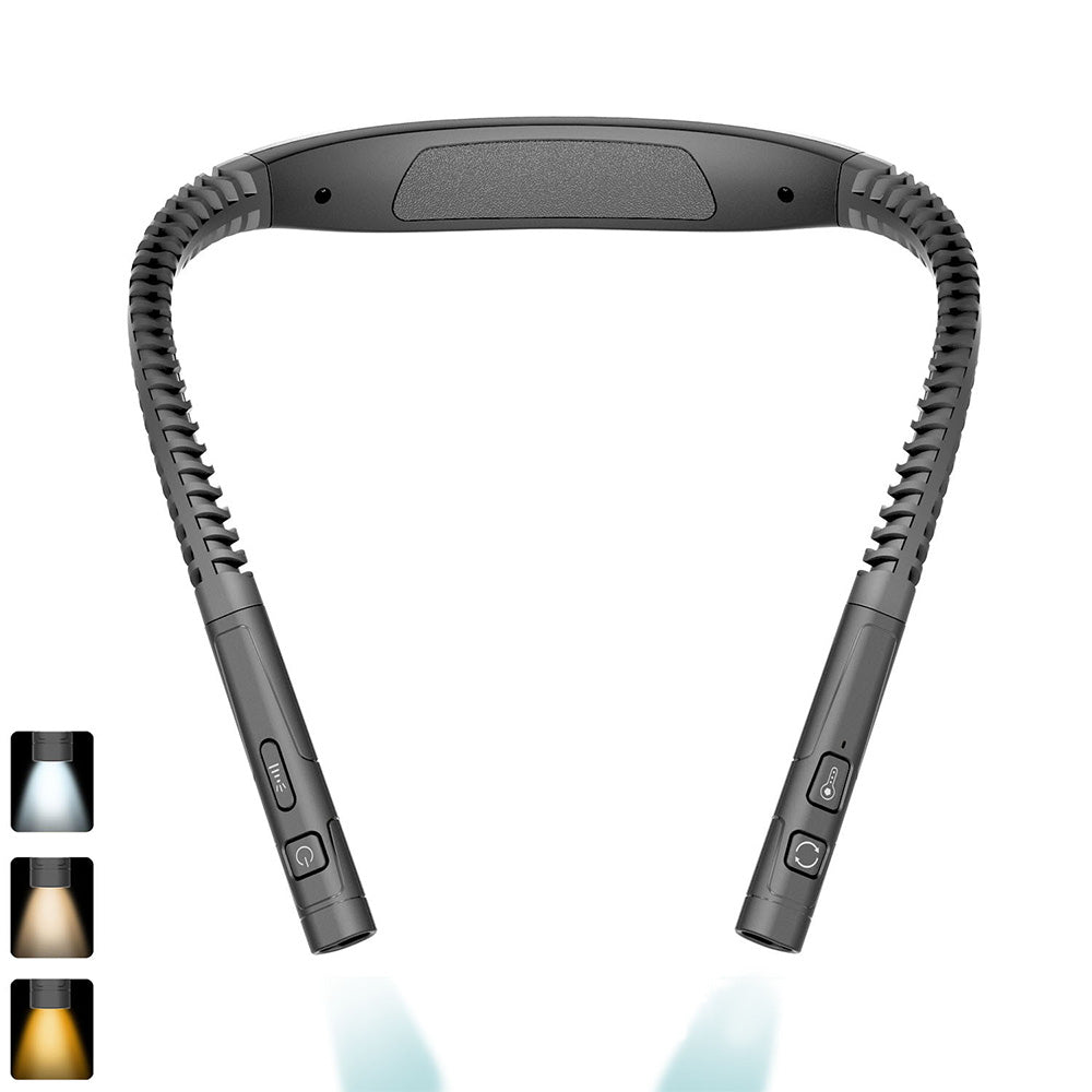 LED Book Light Adjustable Brightness Neck Reading Light for Knitting Repairing