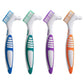 4Pcs Double Sided Denture Brushes for False Teeth Cleaning Brush