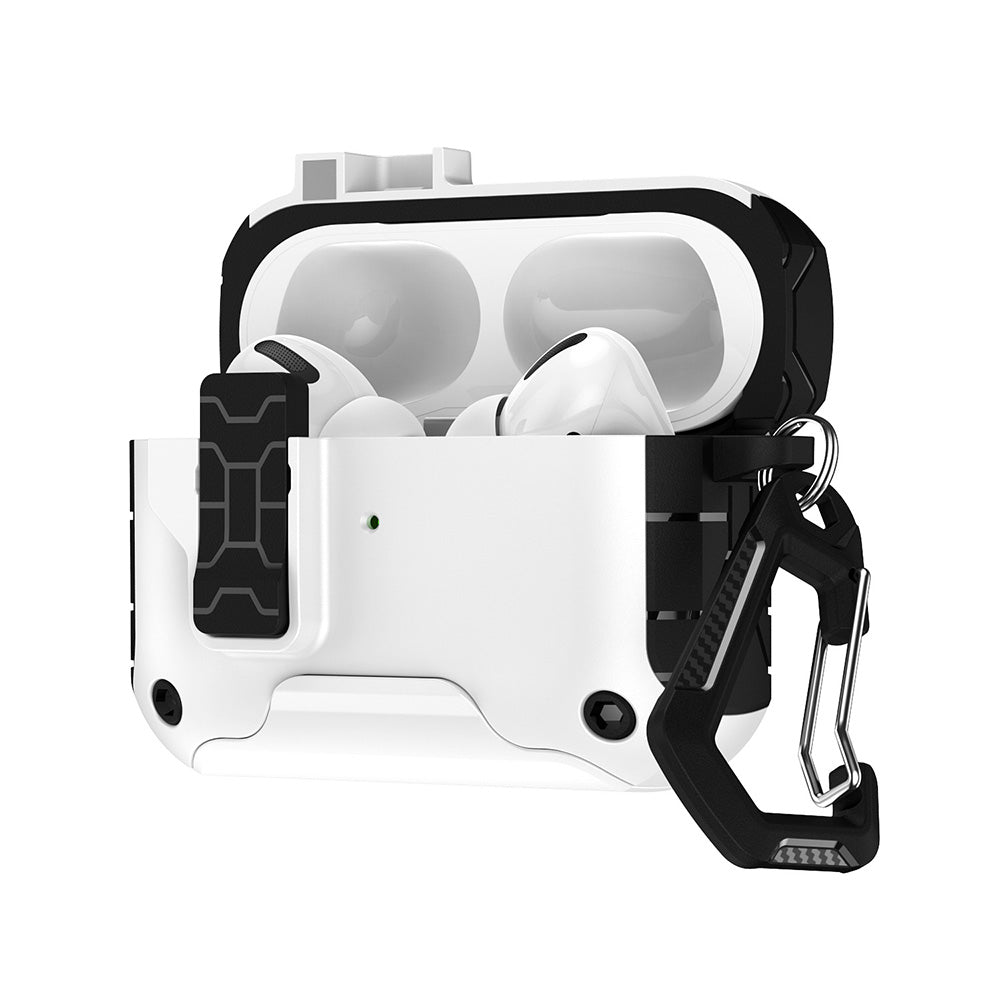 Rugged Protective Case for Airpods Pro 3 with Carabiner Clip and Kickstand