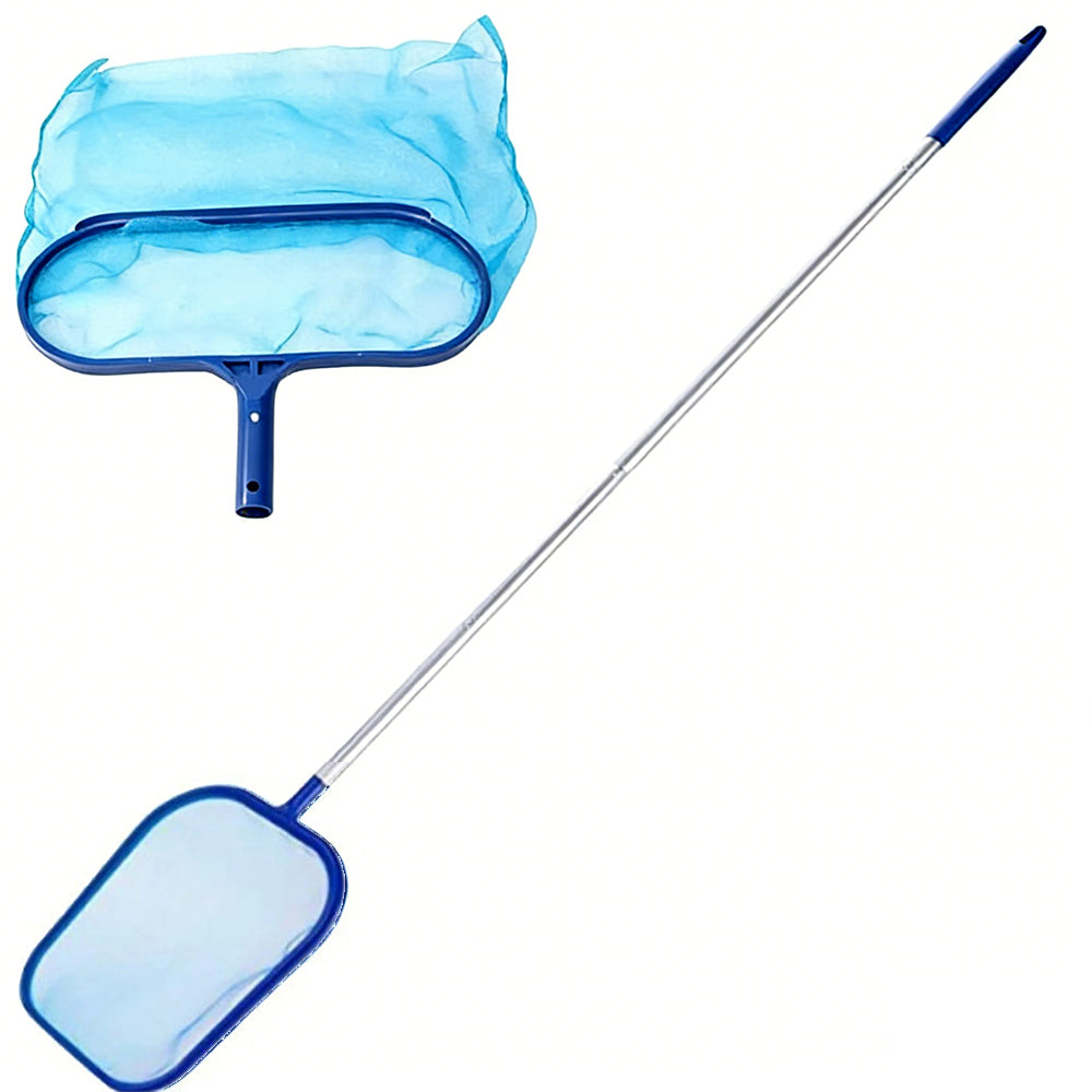 Pool Cleaning Net Skimmer Set with Telescopic Pole and 2 Nets