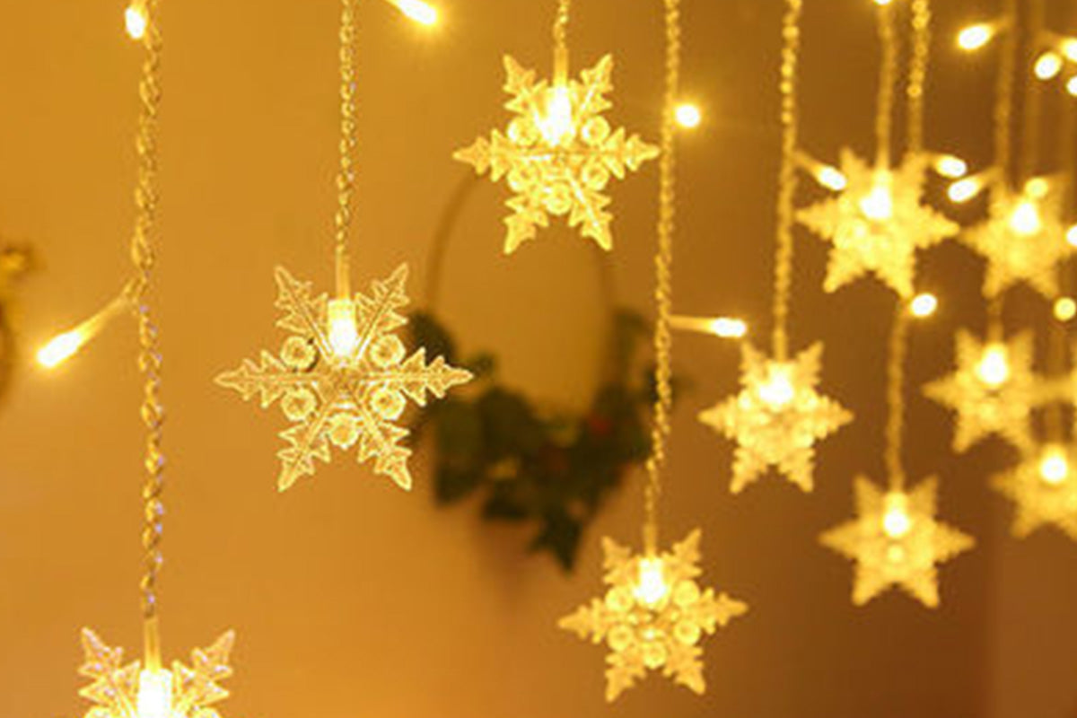4m Curtain String Lights Waterproof Christmas Window Lights for Party Decorations