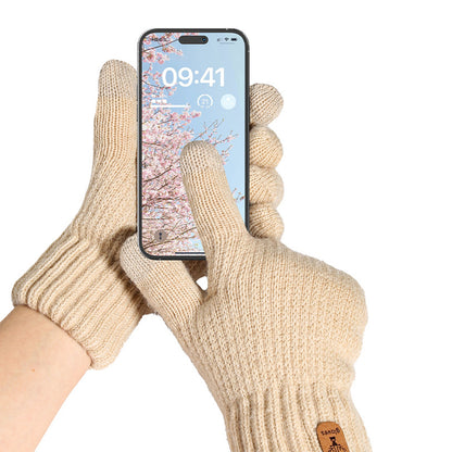 Full Finger Gloves Winter Touchscreen Plus Fleece Warm Gloves