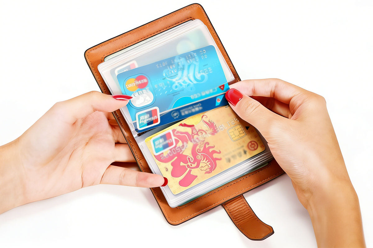 30-Slots Credit Card Holder with 2 ID Windows