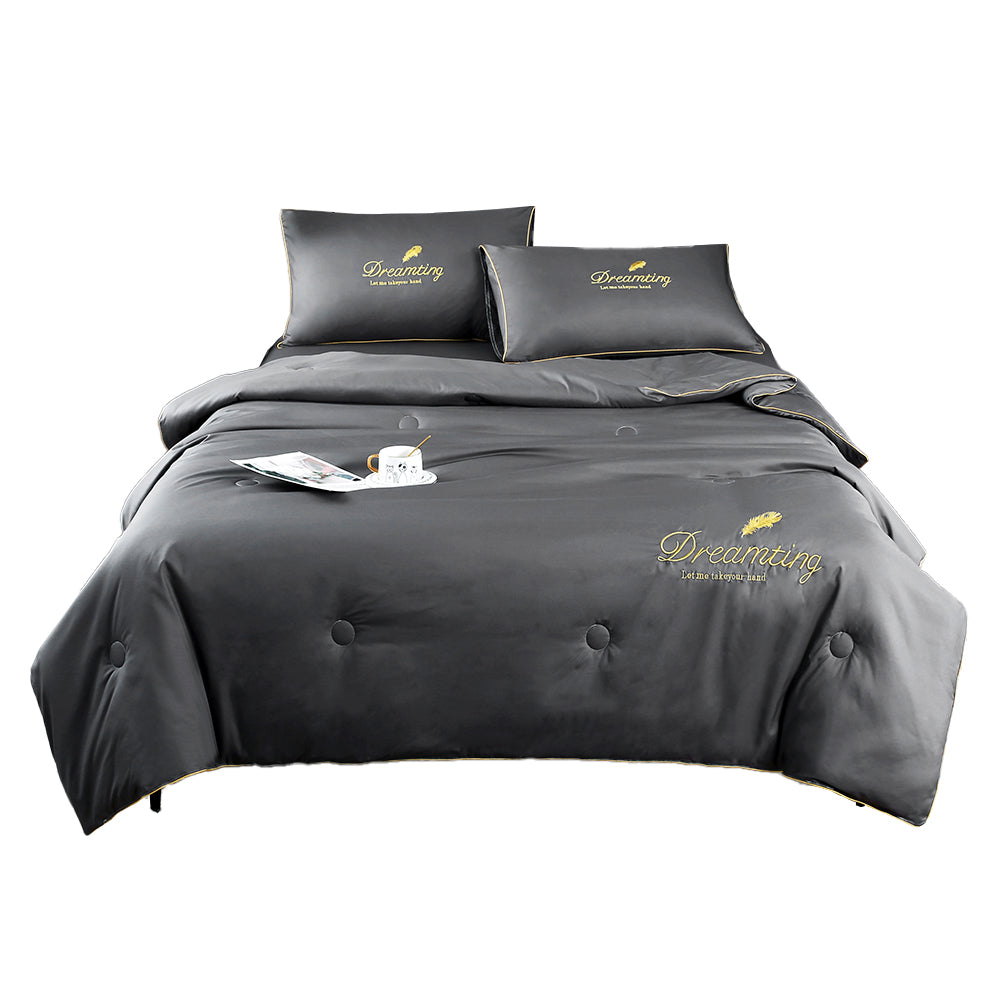 Summer Cool Feeling Quilt Bed Sheets and Pillowcases Set