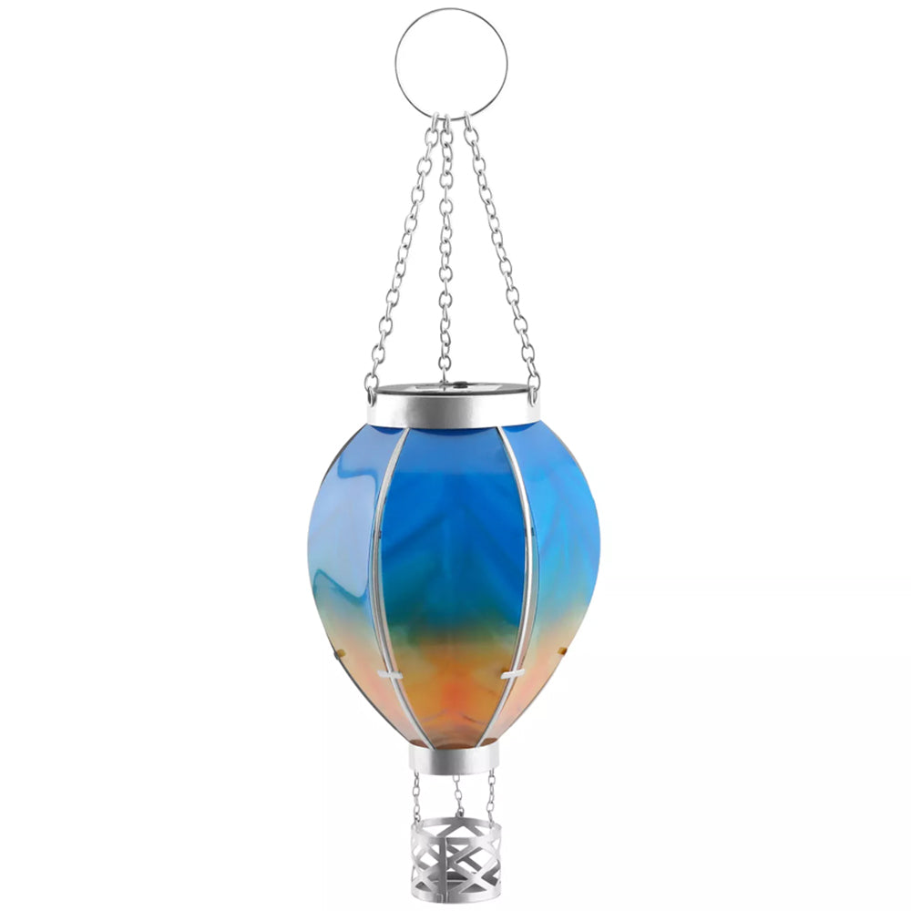 Hot Air Balloon Solar Hanging Light with Flickering Flame Light