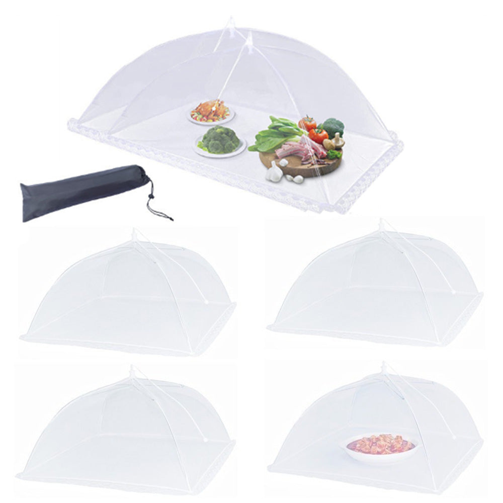 6 PCS Food Covers with Storage Bag Foldable Mesh Food Net for Home Outdoor Picnic