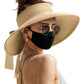 Foldable Adjustable Wide Brim Open Top Outdoor Sun Visor Hat