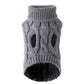 Puppy Dog Jumper Winter Warm Knitted Sweater Pet Clothes for Small Dogs Coat-Grey