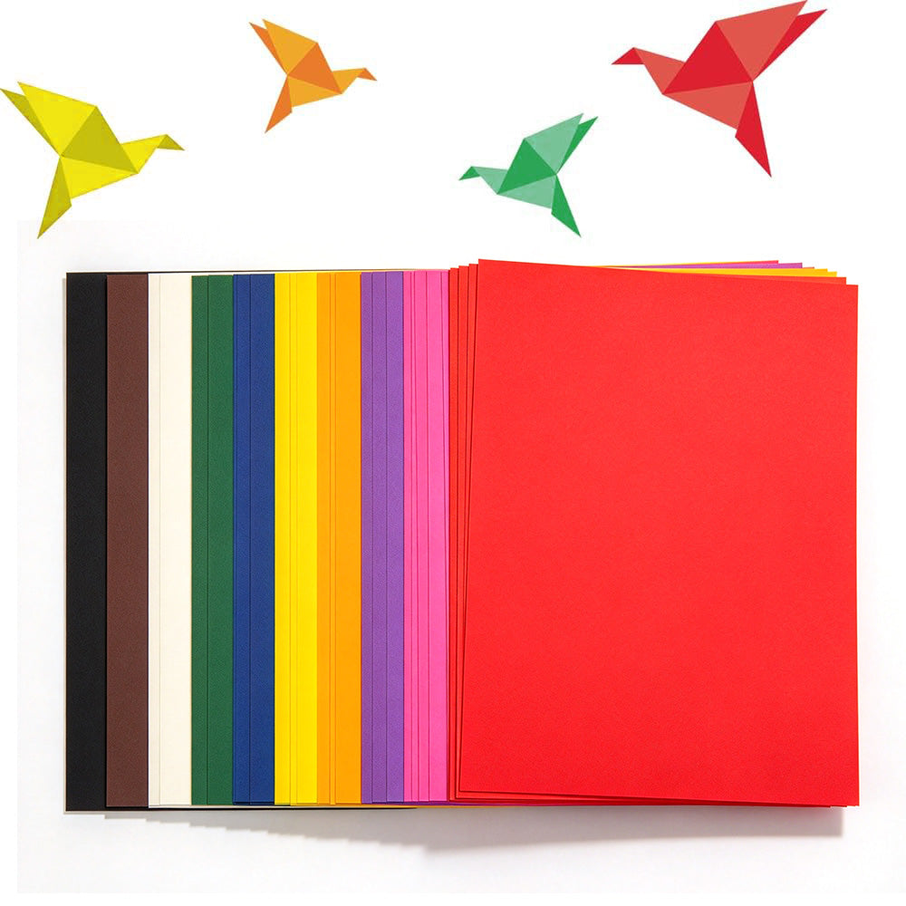 50 Sheet A4 10 Color Cardstock Origami DIY Craft Paper Set