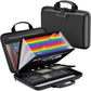 Hard Case File Organiser with Lock and Multi Pocket Accordion File Folder