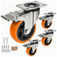 4 PCS Swivel Caster Wheels with Brake Castor Wheels for Cart Furniture