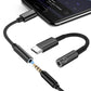 2Pcs USB Type C to 3.5mm Female Headphone Jack Adapter