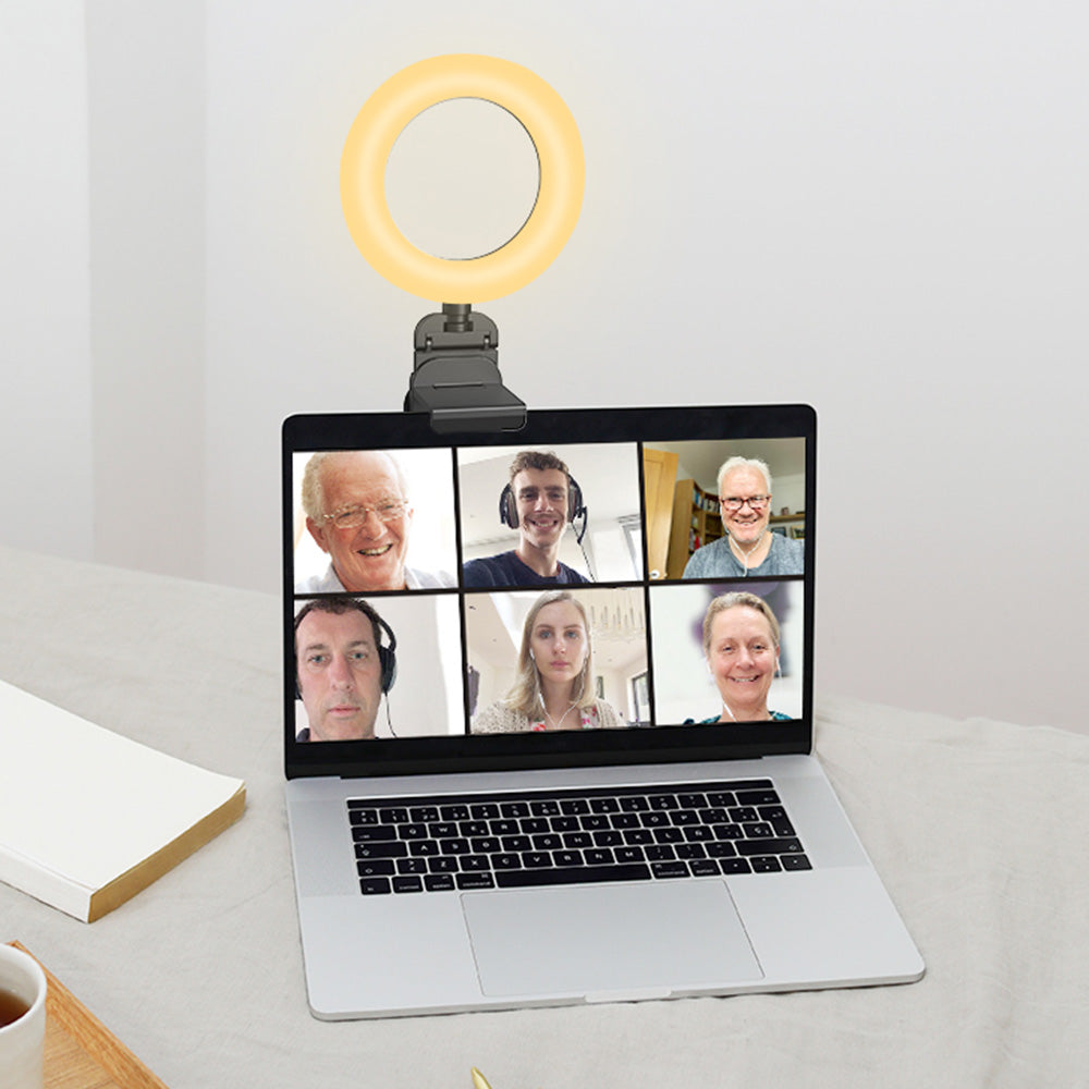 3 Colour Dimmable Rotatable 5 inch LED Ring Light Phone Holder Roundel Stand
