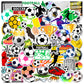 50Pcs Football Theme Sticker Set Water-repellent for Water Bottle Laptop Decoration