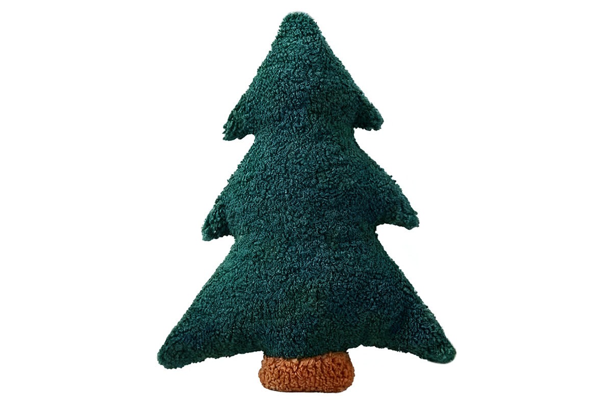 Christmas Tree Shaped Plush Pillow Soft Decorative Cushion for Holiday Home Decoration