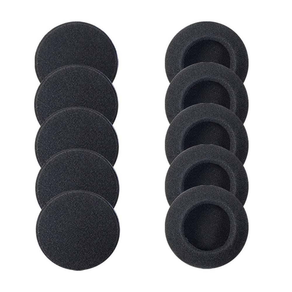 10 PCS Replacement Ear Pads Foam Cushion Covers for Headphones Headset Ear Cushions Universal Round Ear Covers