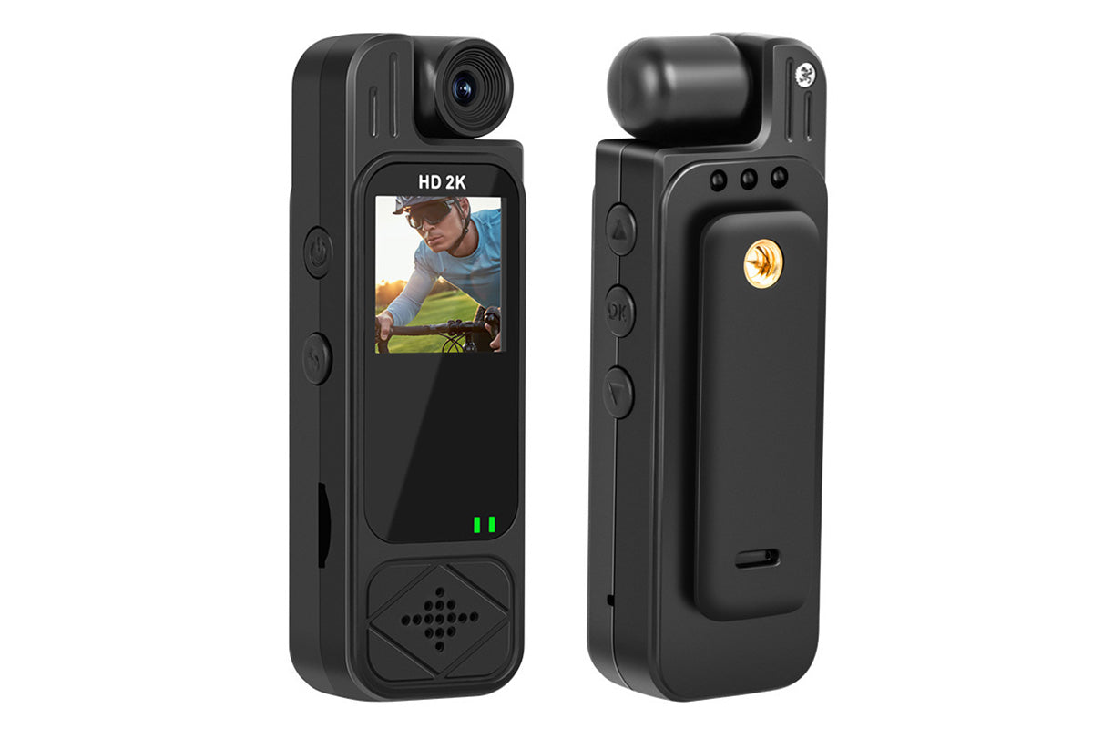 2K Body Camera HD Video DVR IR Night Cam Rotatable Lens Camcorder