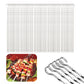 50Pcs 30cm Flat Long Stainless Steel Skewers for Grilling