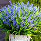 16Pcs Artificial Plants Outdoor Fake Lavender Realistic Plastic Faux Plants for Balcony Patio
