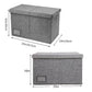 Foldable Large Toy Box Chest with Lid Linen Grey Toy Storage Organizer
