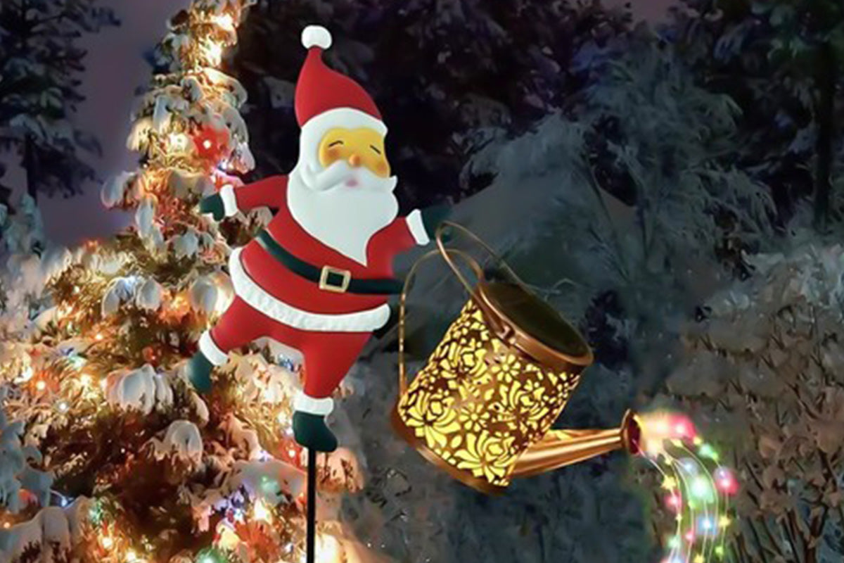 Solar Santa Claus Garden Stake Light Outdoor Christmas Yard Decoration