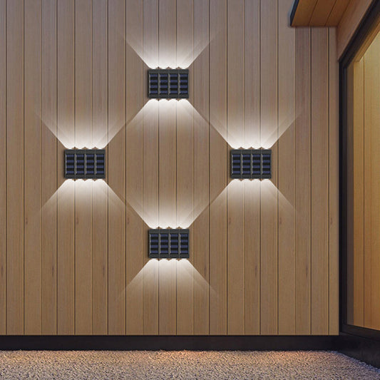4Pcs Solar UP and Down Illuminate Wall Lamps